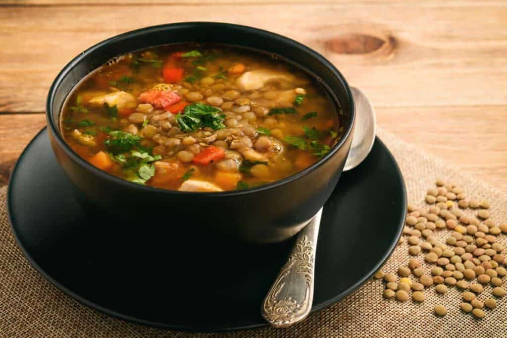 receta de sopa de lentejas